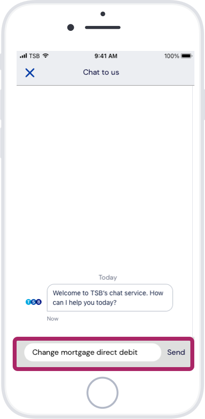 Type ‘Change mortgage direct debit’.