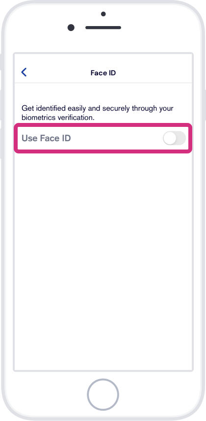 Toggle the setting to ‘on’ and follow the instructions on screen
