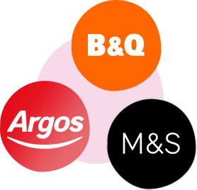Argos, M&S and B&Q logos