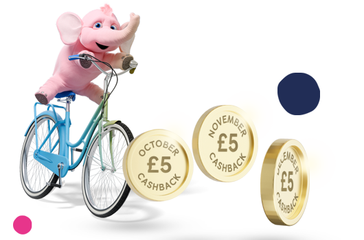 £5 cashback a month logo