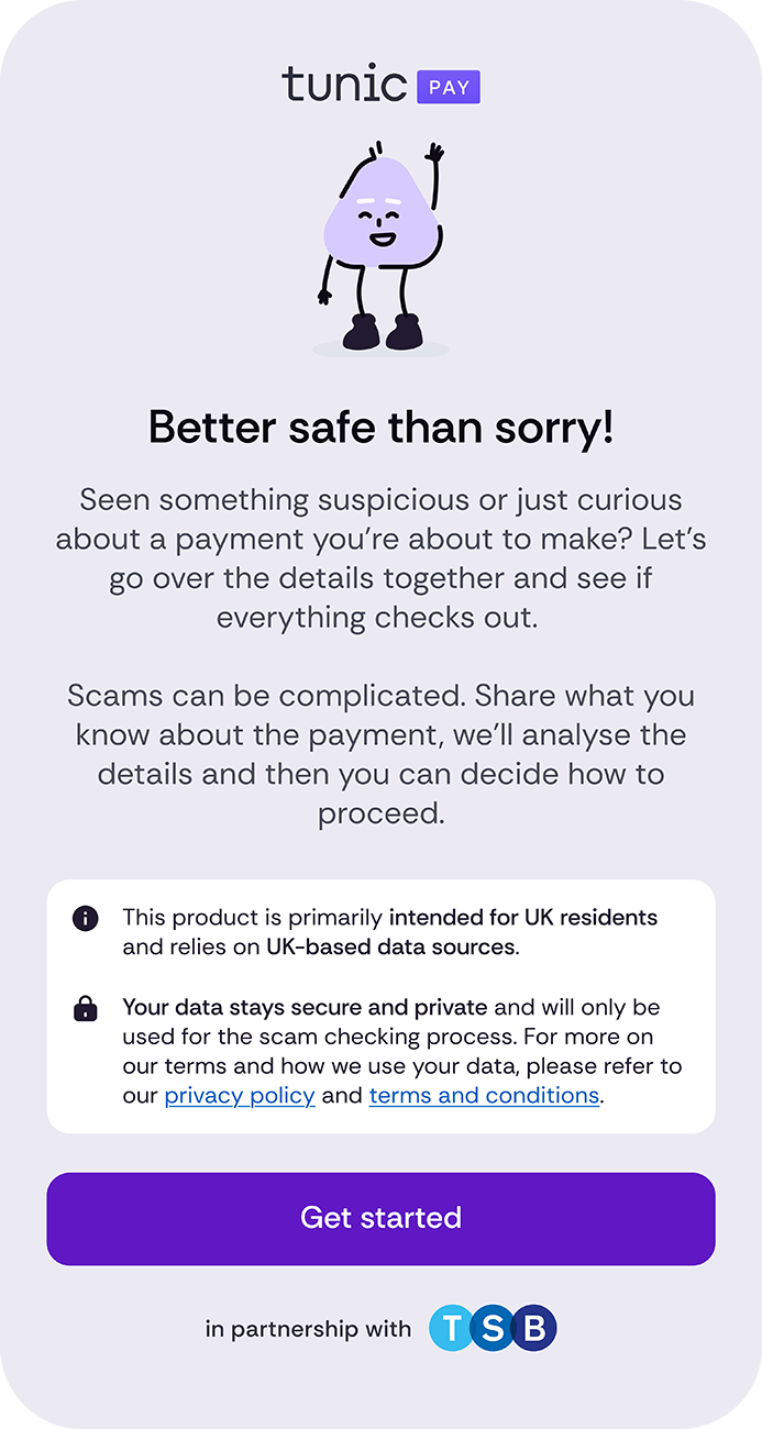  Tunic Pay step 1 screenshot