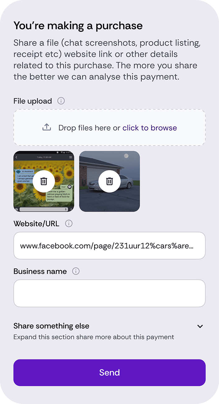  Tunic Pay step 1 screenshot